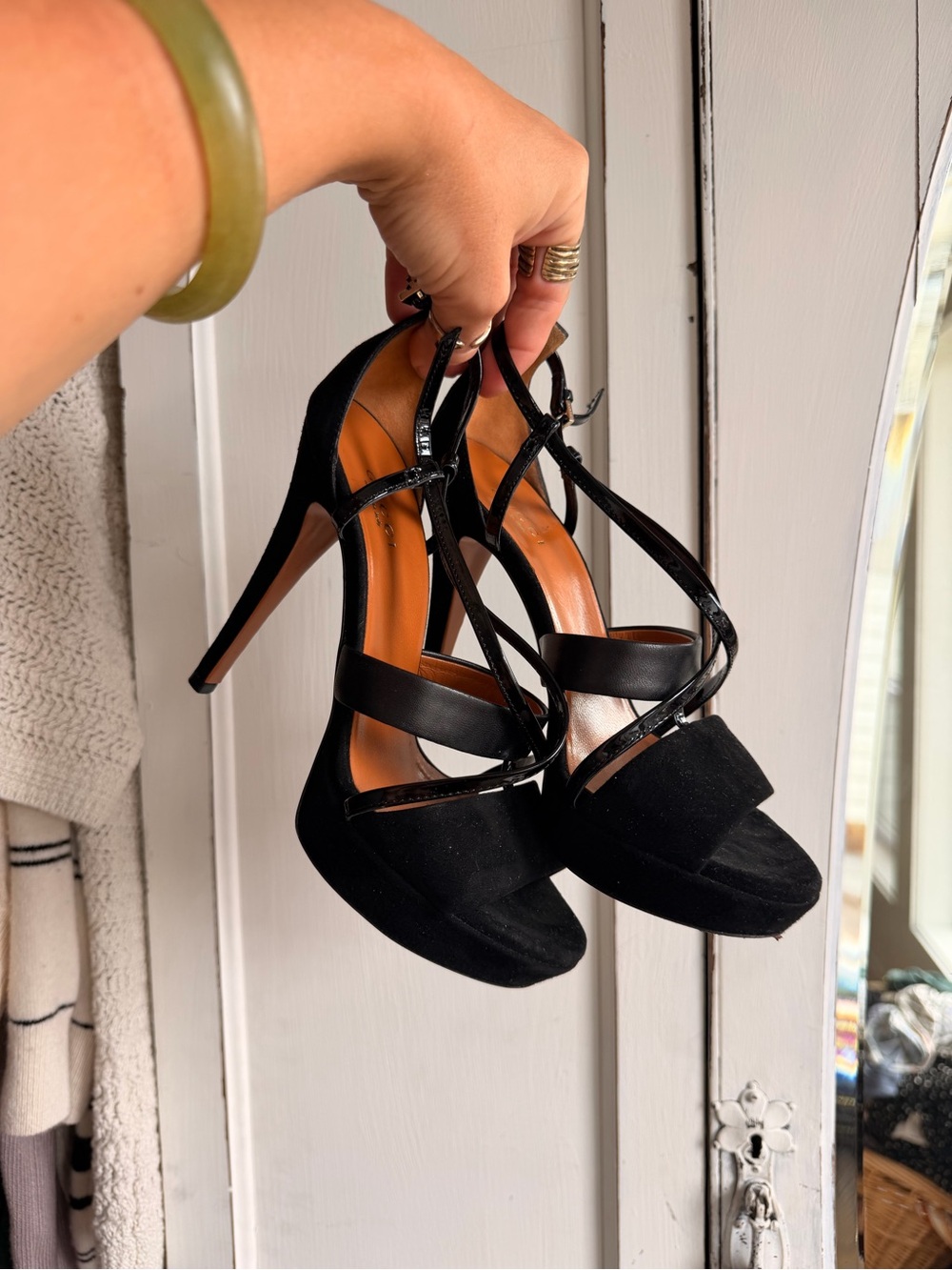 Gucci Strappy Suede High Heels